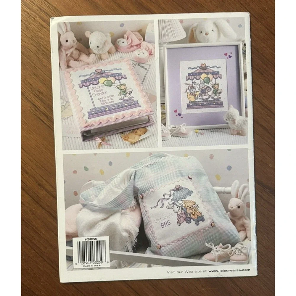 Leisure Arts Come & Play Baby Collection Cross Stitch Pattern Chart Booklet